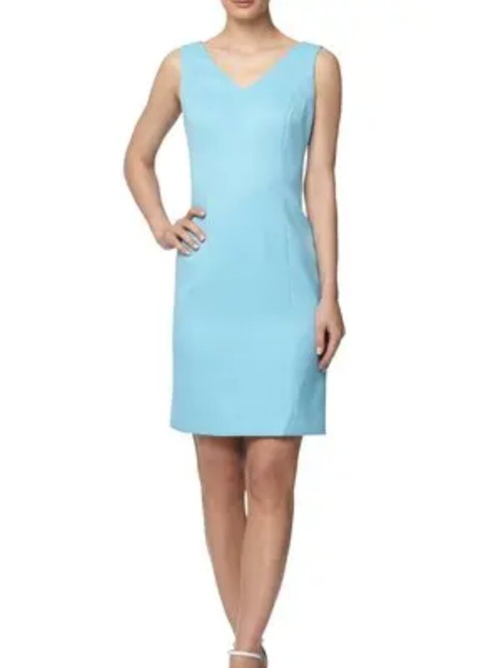 NWT Anne Klein Siren Blue Sleeveless Dress Size 12
